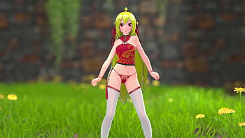 Gadis Cina Seksi Bugil Menari Telanjang Dengan Rambut Pirang Dalam Video Mmd 3d Yang Panas
