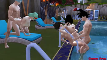 Madre, Istri, Dan Susu Erotis Episode 4: Pesta Seks Kolam Renang Bulma Dan Chichi, Ibu-ibu Taat Yang Berbagi Anak Dan Berganti Pasangan, Ditembak Dari Belakang Bak Binatang Hentai