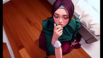 Gadis Muslimah Berhijab Tunduk Berlutut Dan Mengulum Batangku Dengan Penuh Nafsu