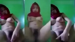 Jilbab Merah Bergairah Menggebu Rindu Diraba