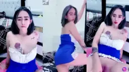 Vio Tokek Bulat Montok, Cewek Tato Sange Bikin Crot.