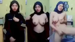Ukhti Jilbab Hitam Bikin Video Mesum, Bikin Ngilu Lihatnya.